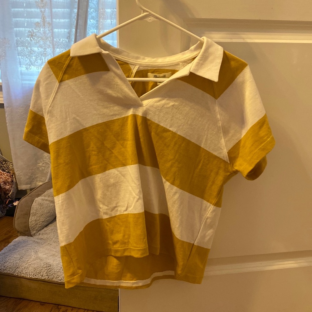Yellow and White T shirt